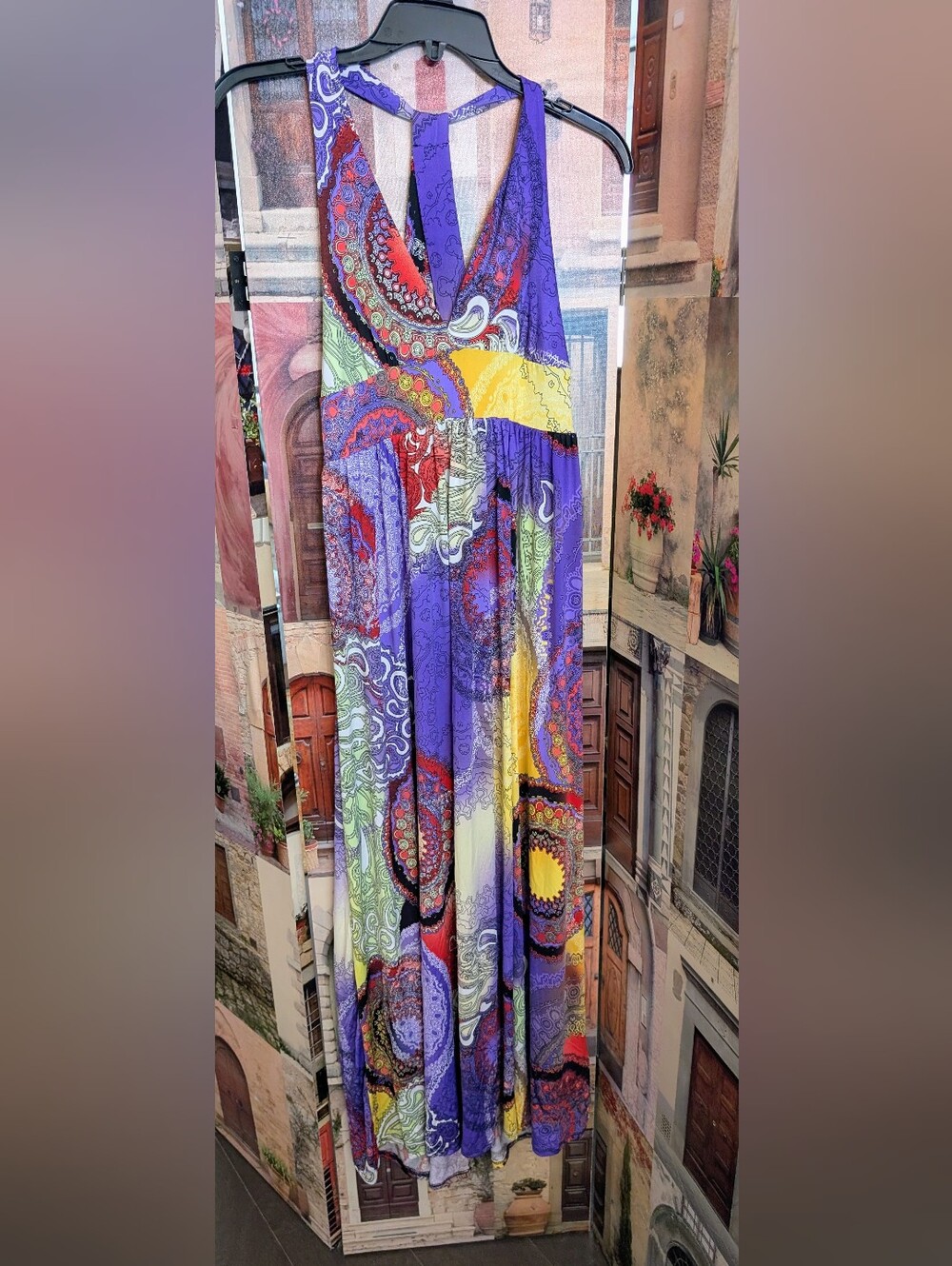 Women’s Multicolor Paisley Maxi Dress